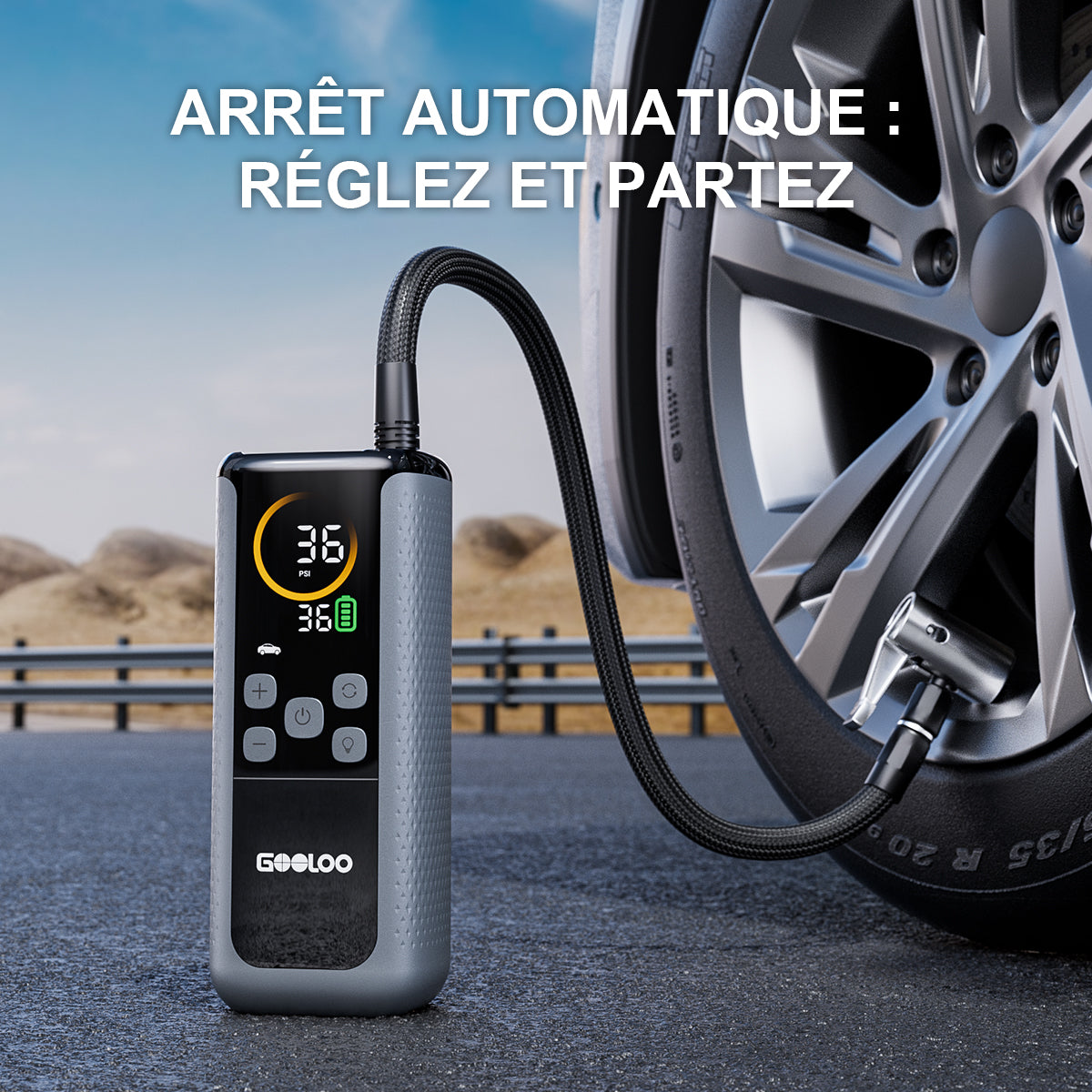 GOOLOO GT160 DUAL ReadyRide Gonfleur Pneus Voiture