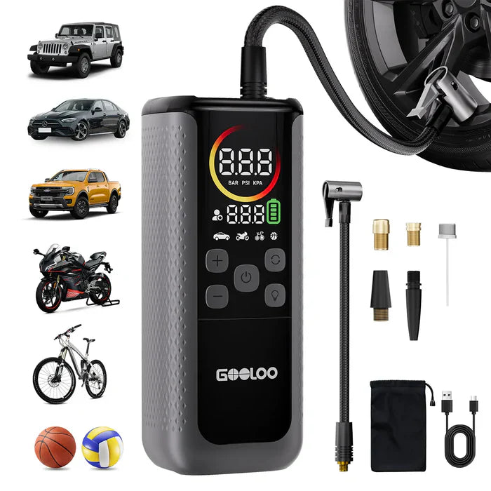 GOOLOO GT160 DUAL ReadyRide Gonfleur Pneus Voiture