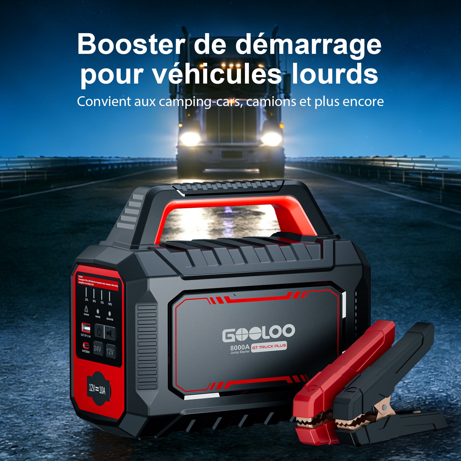 GOOLOO GT-Truck Plus  Supersafe Booster Batterie Voiture 8000A
