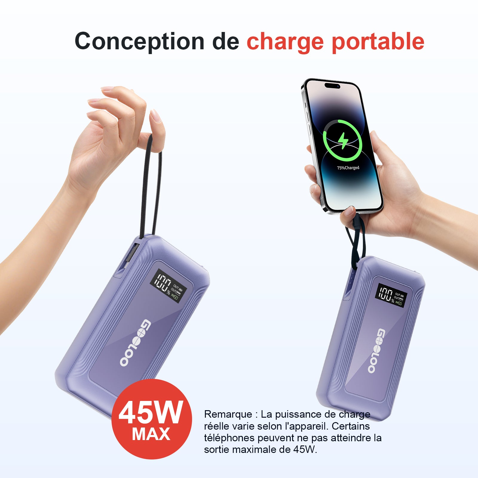 GOOLOO G7 Supersafe Booster Batterie Voiture 3000A