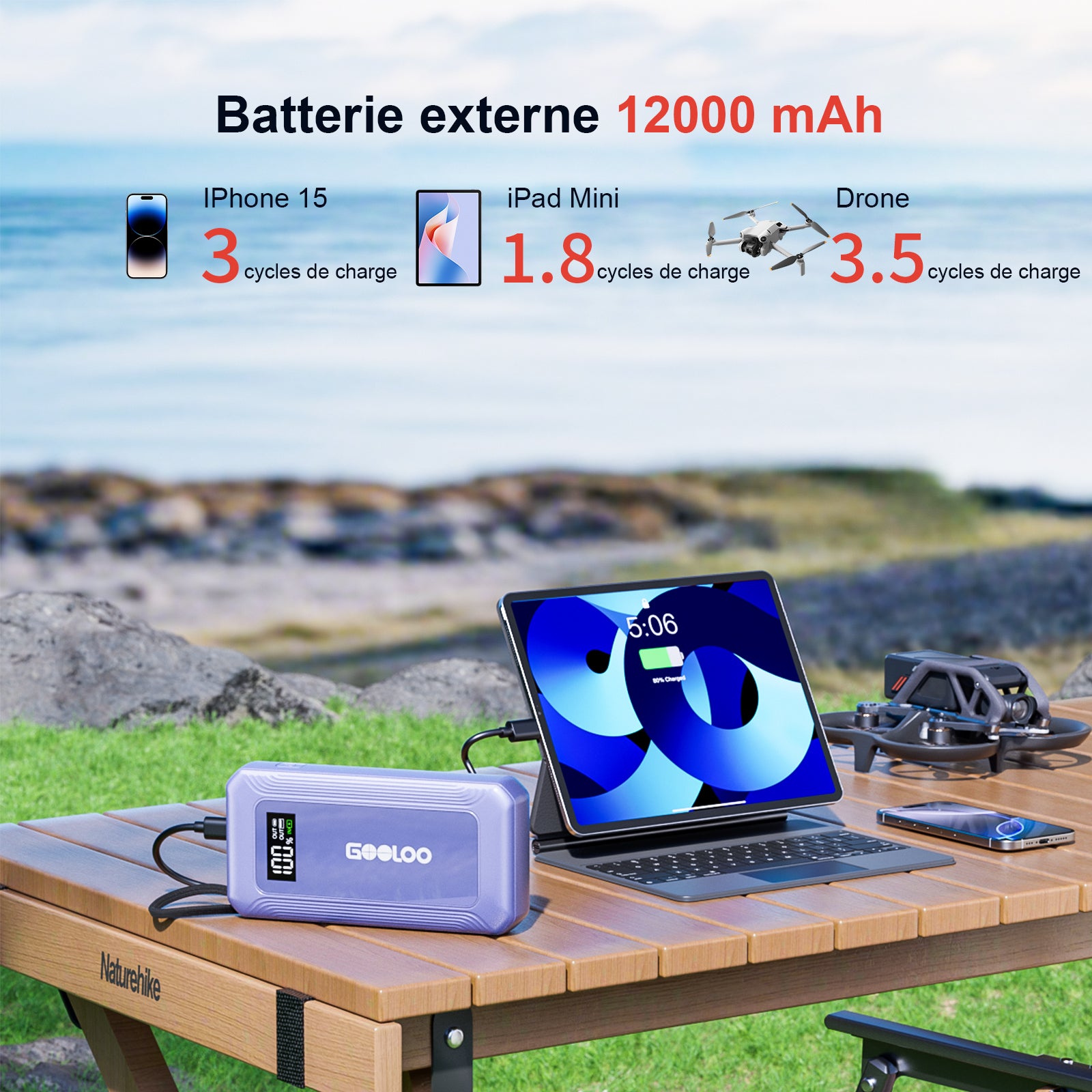 GOOLOO G7 Supersafe Booster Batterie Voiture 3000A