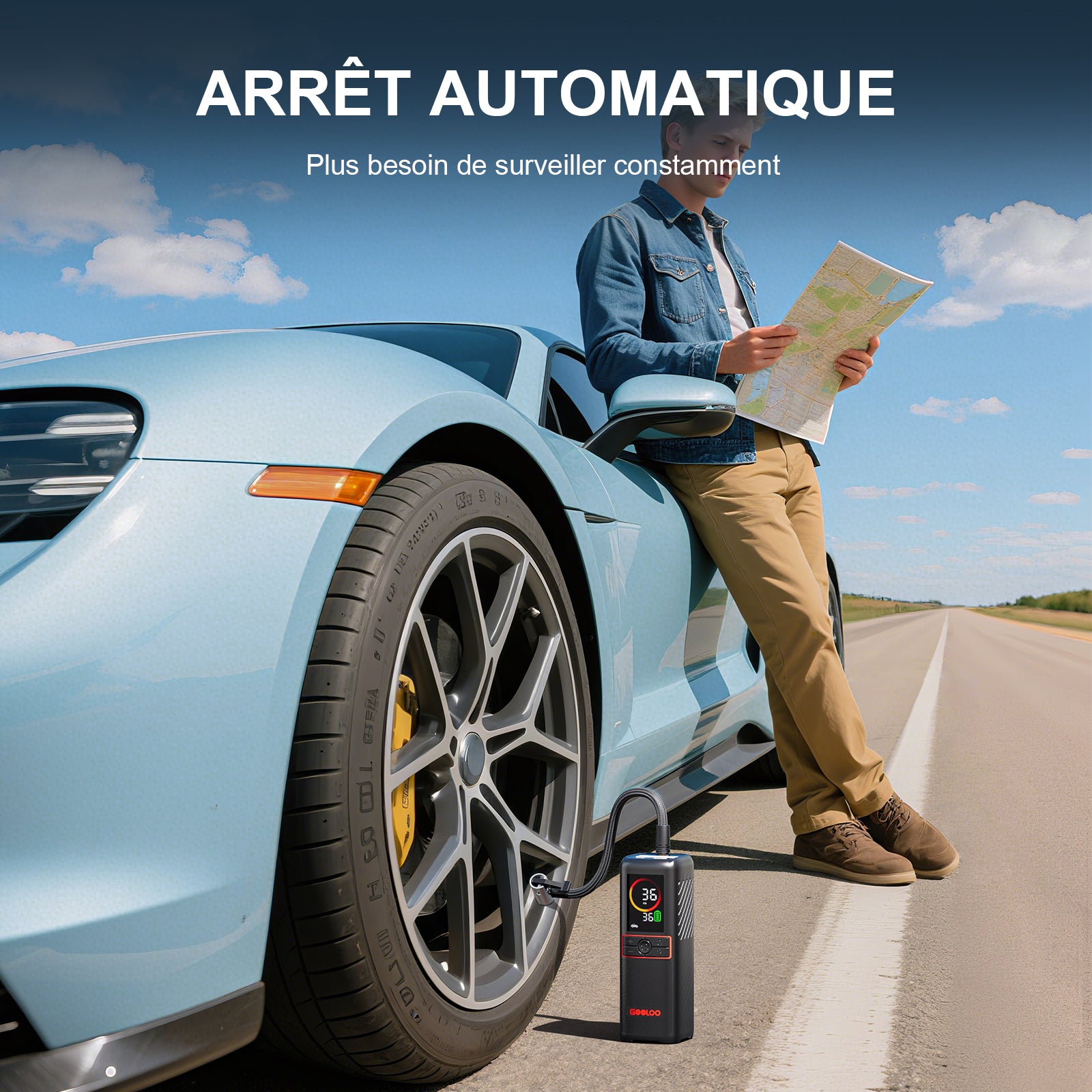 GOOLOO GT160 ReadyRide Gonfleur Pneus Voiture