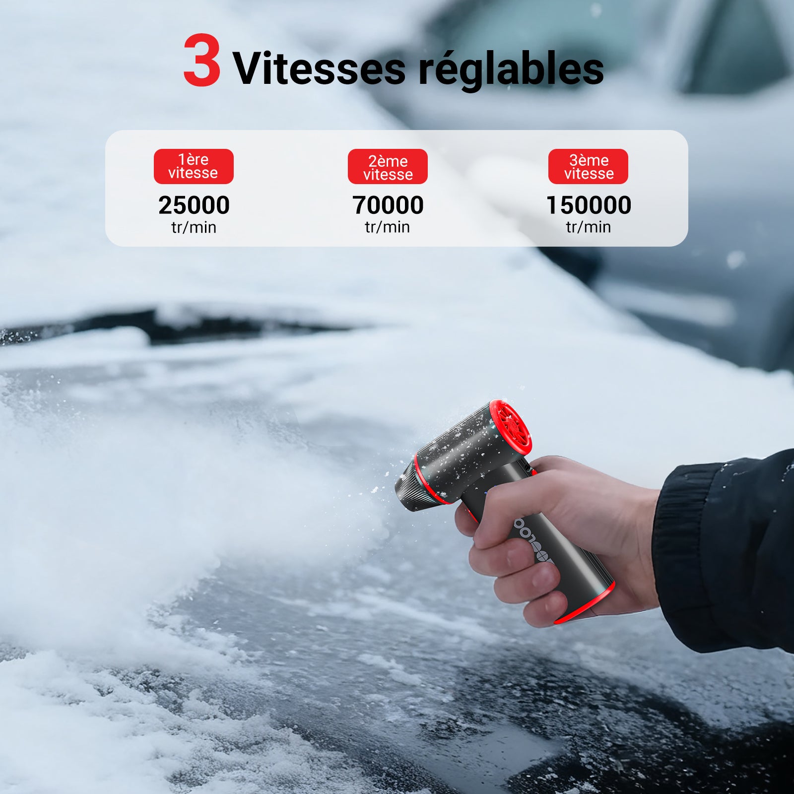 GOOLOO A3 Supersafe Booster Batterie avec Compresseur + F3 FlexPro Souffleur Air Comprimé
