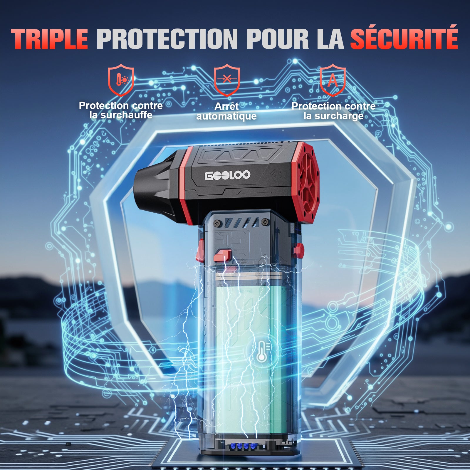 GOOLOO F5S FlexPro Souffleur Air Comprimé