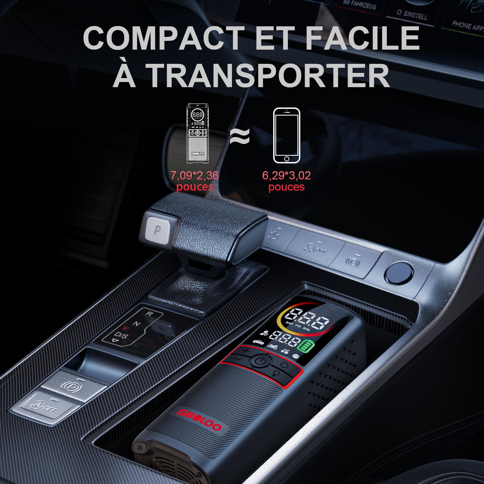 GOOLOO GT160 ReadyRide Gonfleur Pneus Voiture