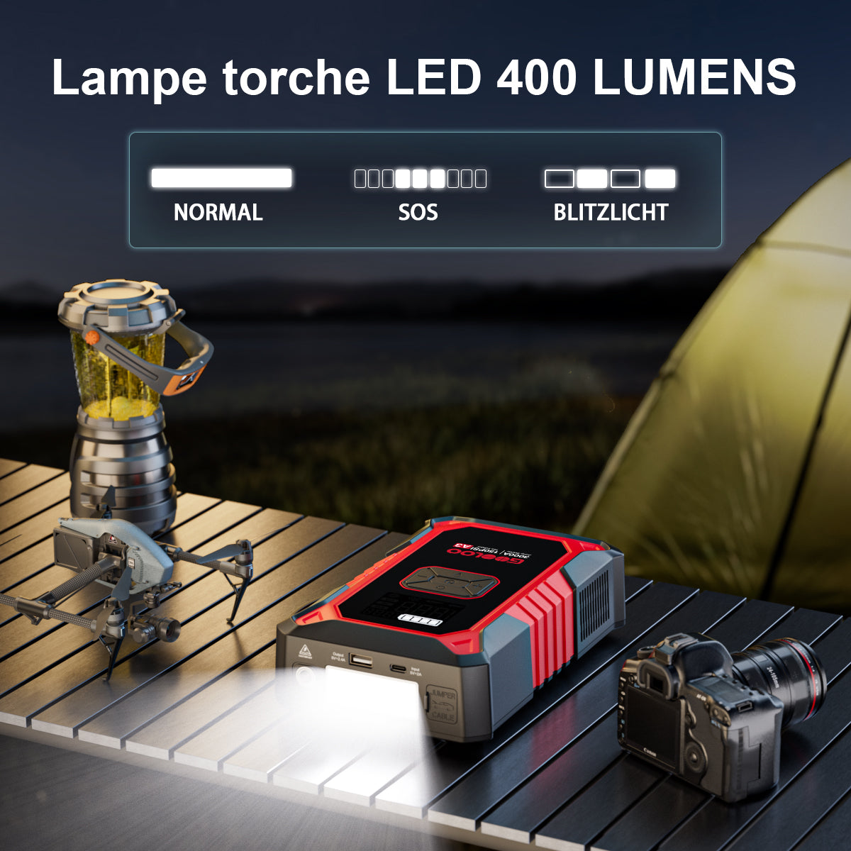 GOOLOO A3 Supersafe Booster Batterie avec Compresseur 3000A