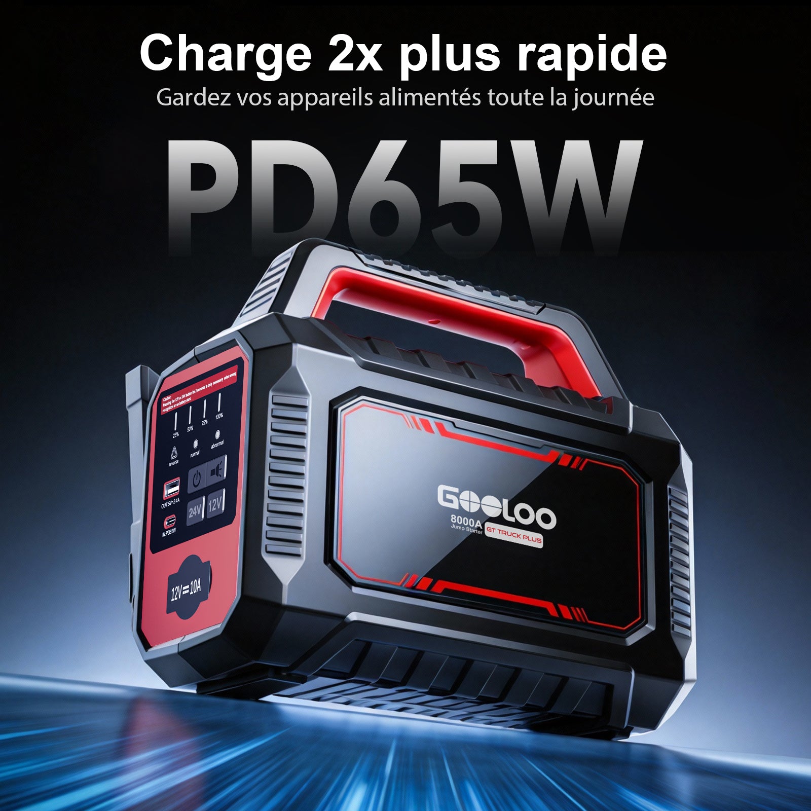 GOOLOO GT-Truck Plus  Supersafe Booster Batterie Voiture 8000A