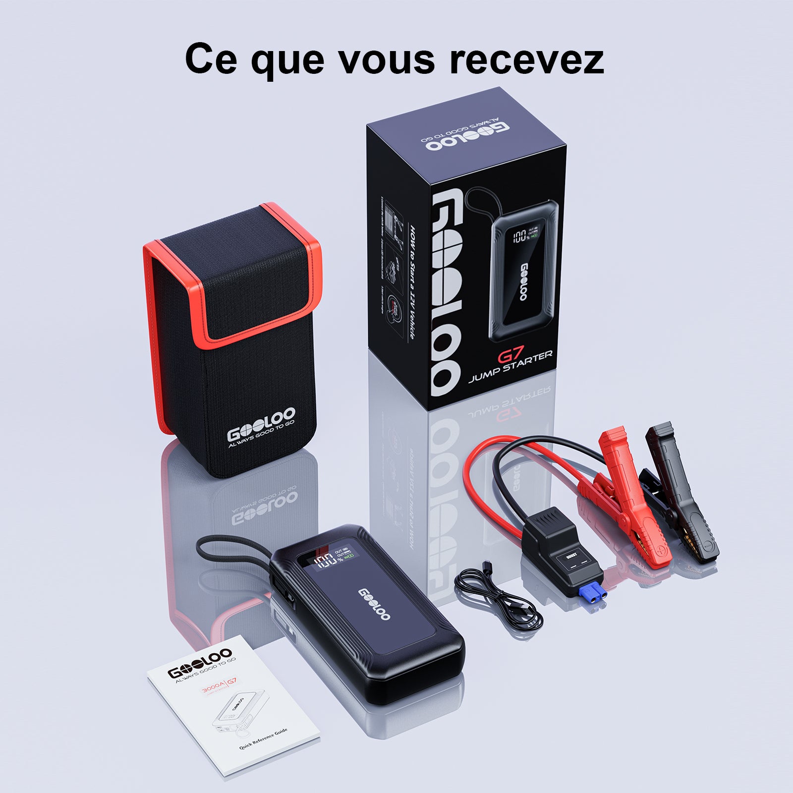 GOOLOO G7 Supersafe Booster Batterie Voiture 3000A
