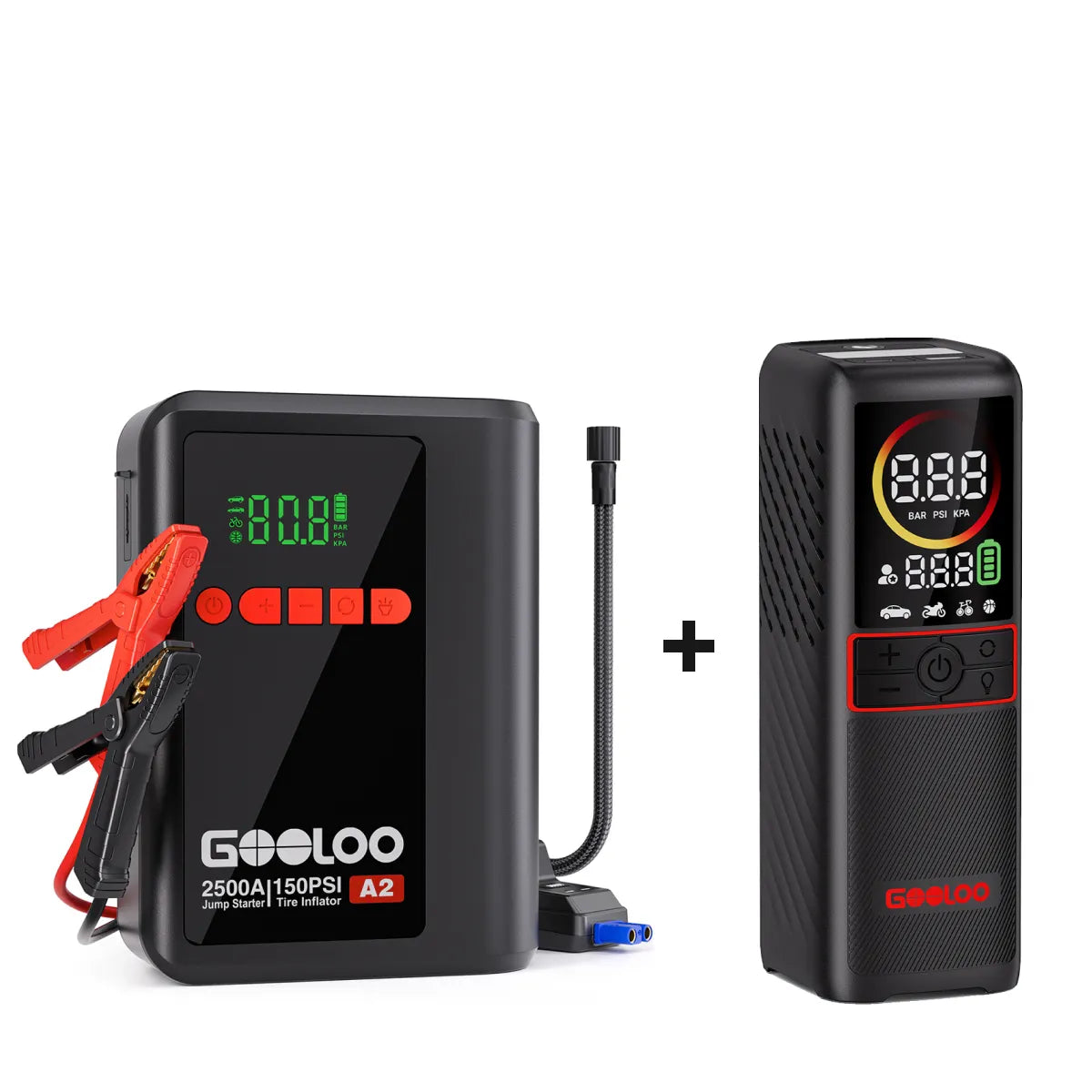 GOOLOO A2 Supersafe Booster Batterie avec Compresseur 2500A