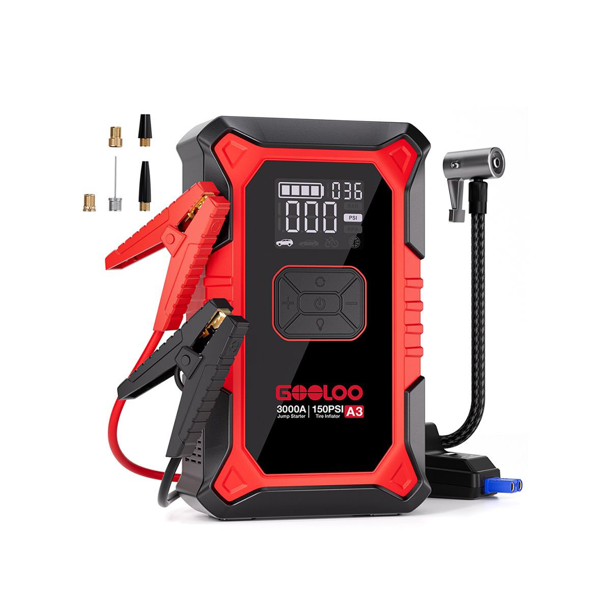 GOOLOO A3 Supersafe Booster Batterie avec Compresseur 3000A