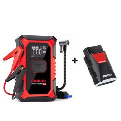 GOOLOO A3 Supersafe Booster Batterie avec Compresseur + DS200 CarCare DIY OBD