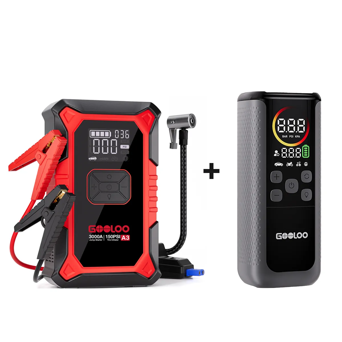 GOOLOO A3 Supersafe Booster Batterie avec Compresseur 3000A