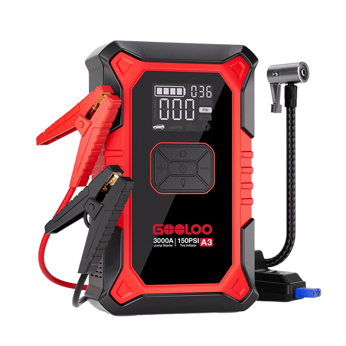 GOOLOO A3 Supersafe Booster Batterie avec Compresseur 3000A