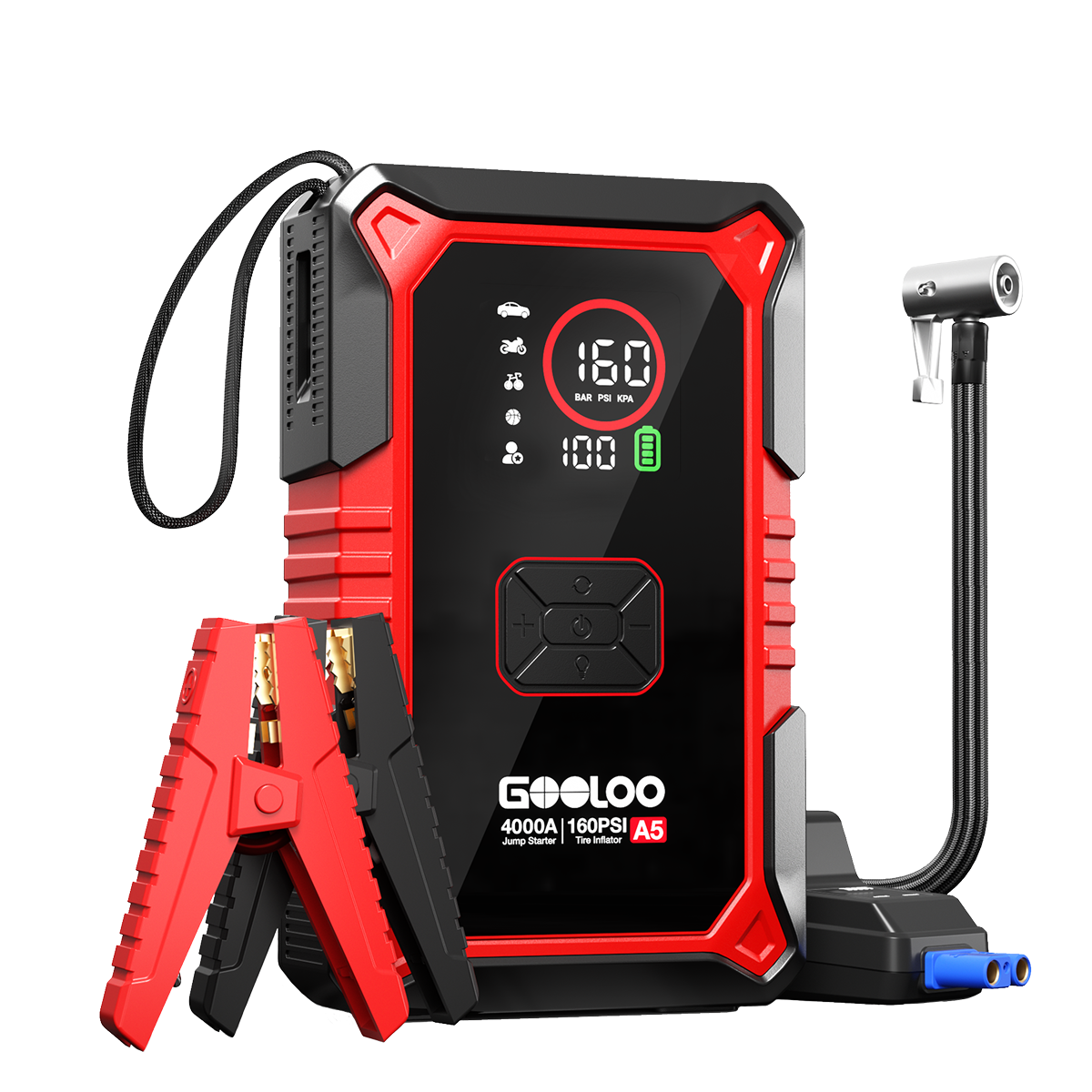 GOOLOO A5 Supersafe Booster Batterie avec Compresseur 4000A