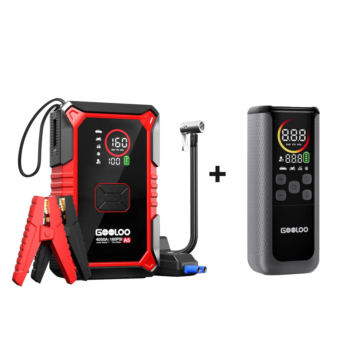 GOOLOO A5 Supersafe Booster Batterie avec Compresseur 4000A