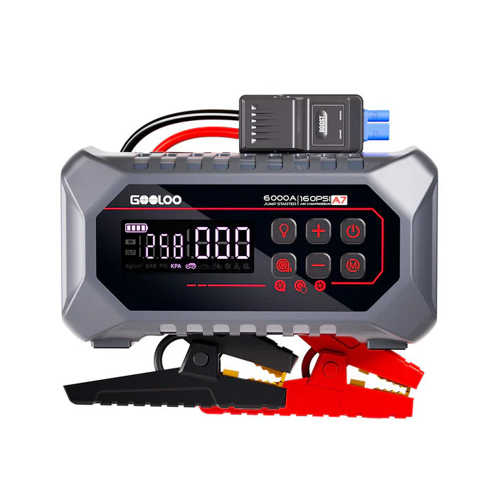 GOOLOO A7 Supersafe Booster Batterie Voiture avec compresseur d'air et pompe à air 6000A