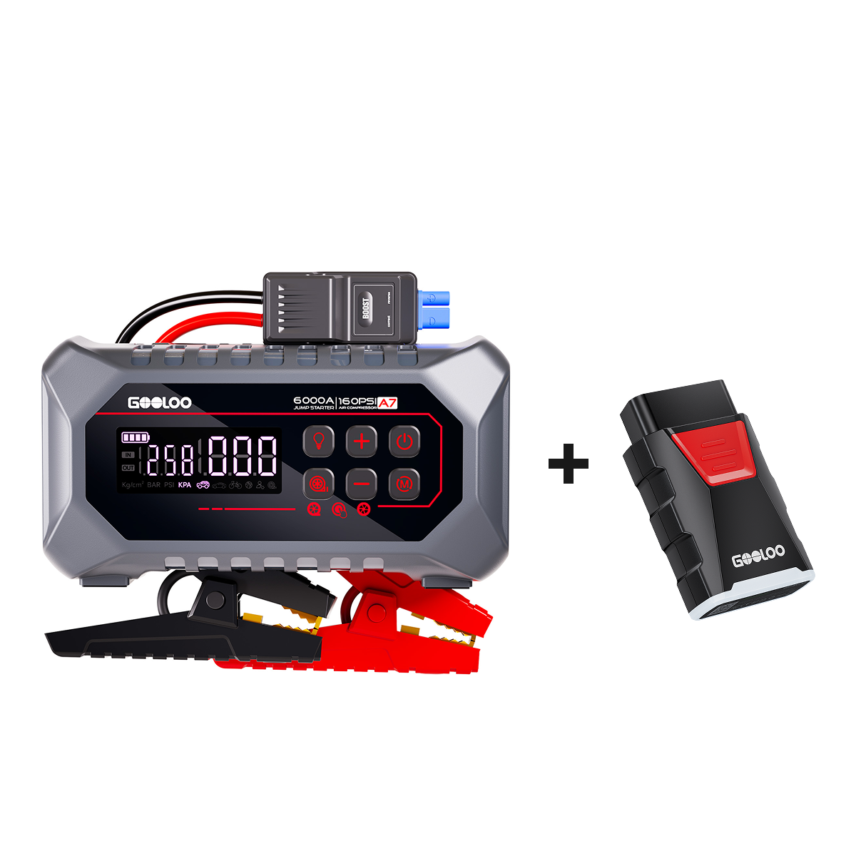 GOOLOO A7 Supersafe Booster Batterie + DS200 CarCare DIY OBD