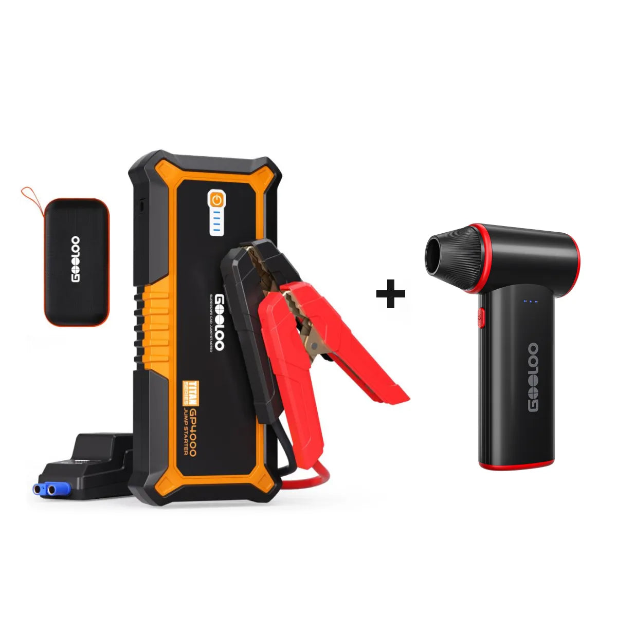 GOOLOO GP4000 Supersafe Booster Batterie + F3 FlexPro Souffleur Air Comprimé
