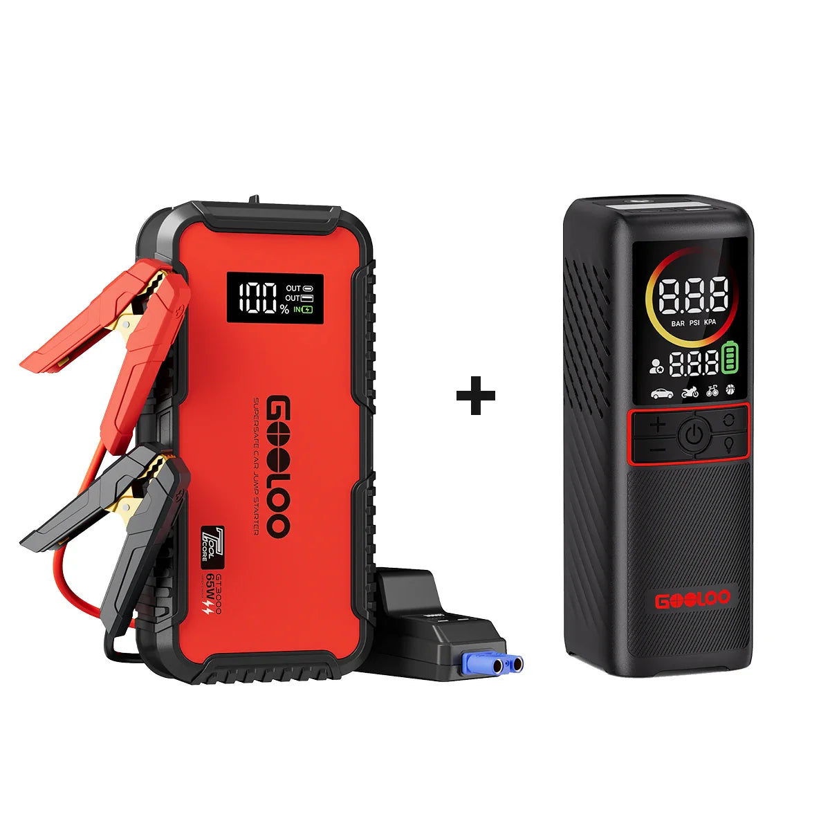 GOOLOO GT3000 Supersafe Booster Batterie Voiture 3000 A avec Boîte EVA